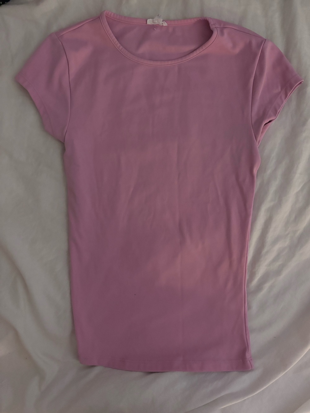 Garage Pink Scoop Neck Short Sleeve Tee